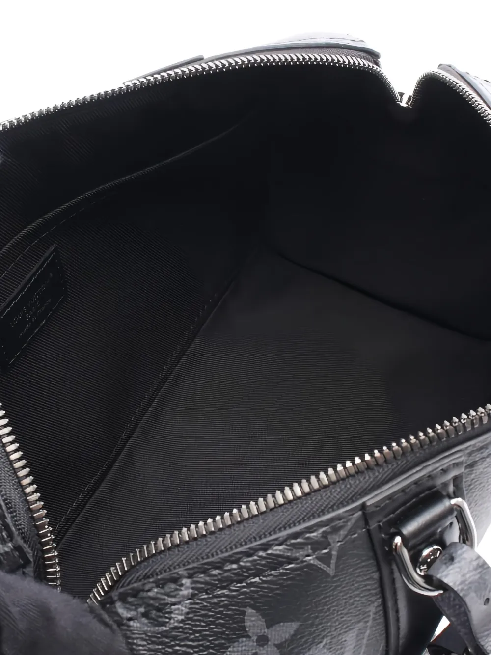 Pre-owned Louis Vuitton 2010s City Keepall Monogram Eclipse Luggage Bag In Black