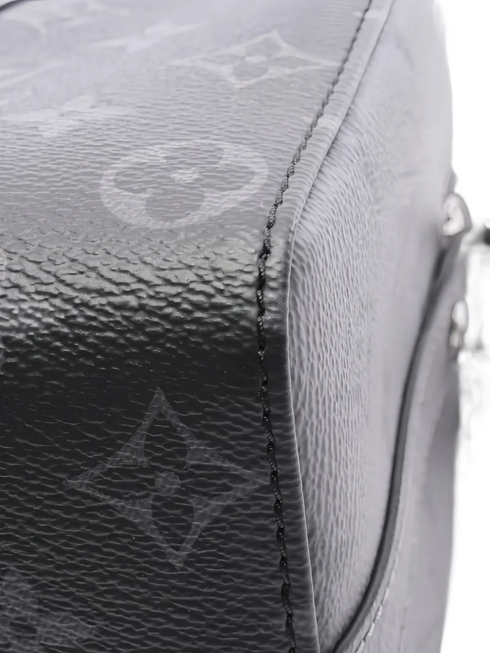 Pre-owned Louis Vuitton 2010s City Keepall Monogram Eclipse Luggage Bag In Black