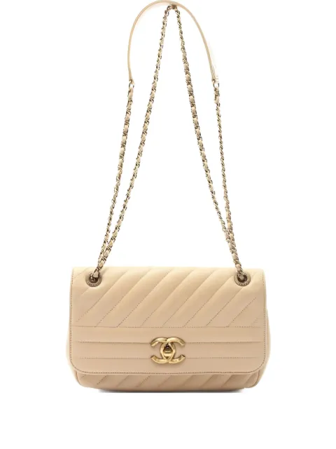 CHANEL Pre-Owned 2016-2017 diagonal-quilting chain-strap shoulder bag
