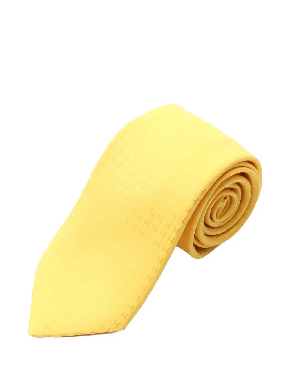 Hermès Pre-Owned 2020s all-over patterned silk tie | Yellow | Image 1