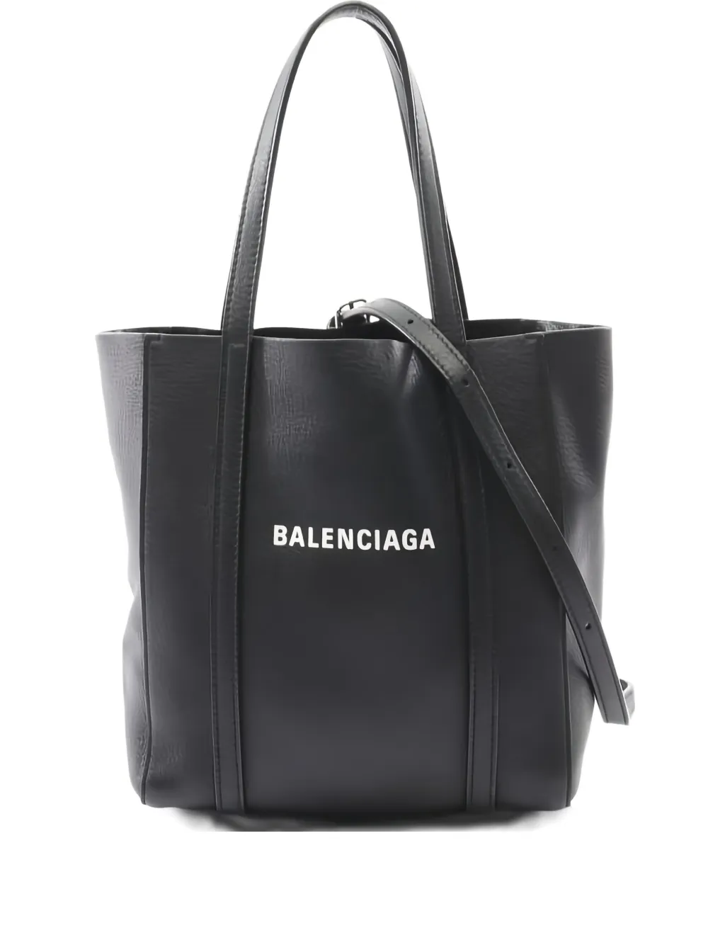 Pre-owned Balenciaga 2010s Everyday Xxs Leather Tote Bag In Black