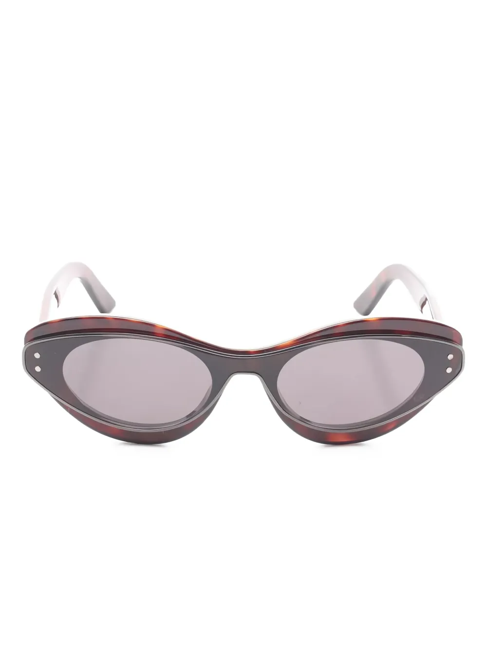 Christian Dior Pre-Owned 2020s Diormeteor B1I キャットアイ サングラス - ブラウン Christian Dior Pre-Owned 2020s Diormeteor B1I キャットアイ サングラス - ブラウン