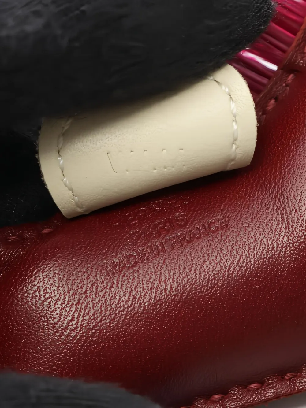 Pre-owned Hermes 2024 Horsehair Rodeo Pm Bag Charm In Red