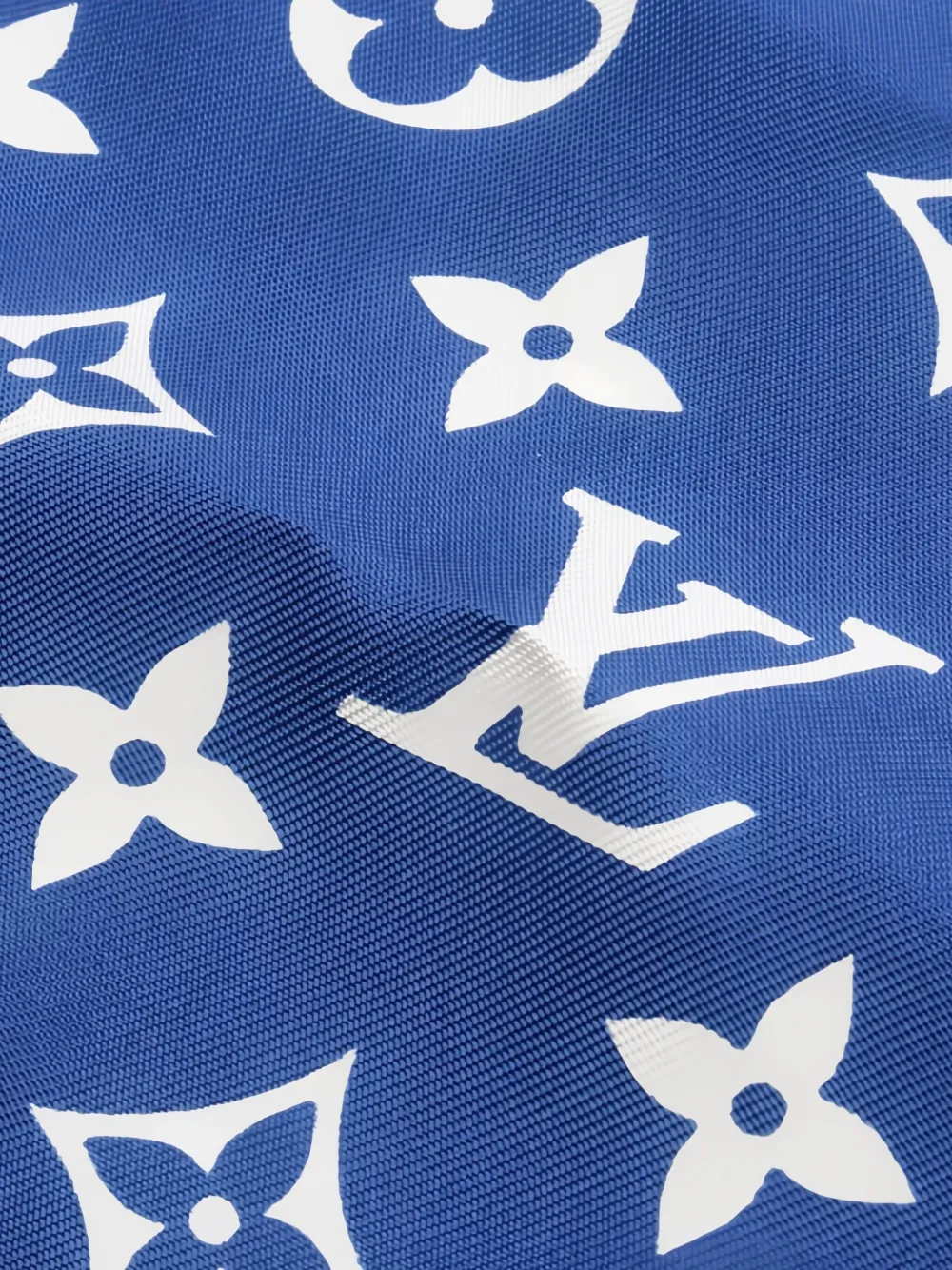 Pre-owned Louis Vuitton 2010s Lv Match Losange Silk Scarf In Blue