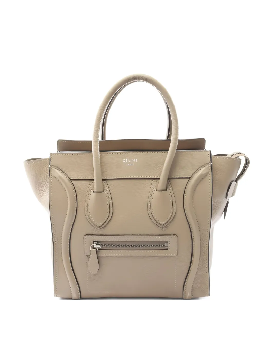 ★Sea☆★美品♡セリーヌ　ラゲージマイクロ　ハンドバッグ　ベージュ 大人気✨セリーヌハンドバッグラゲージマイクロショッパーベージュ