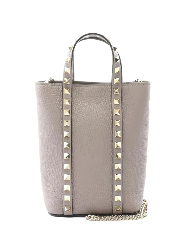 Valentino Garavani Pre-Owned 200s rockstud-chain Tote Bag Grey FARFETCH  IN