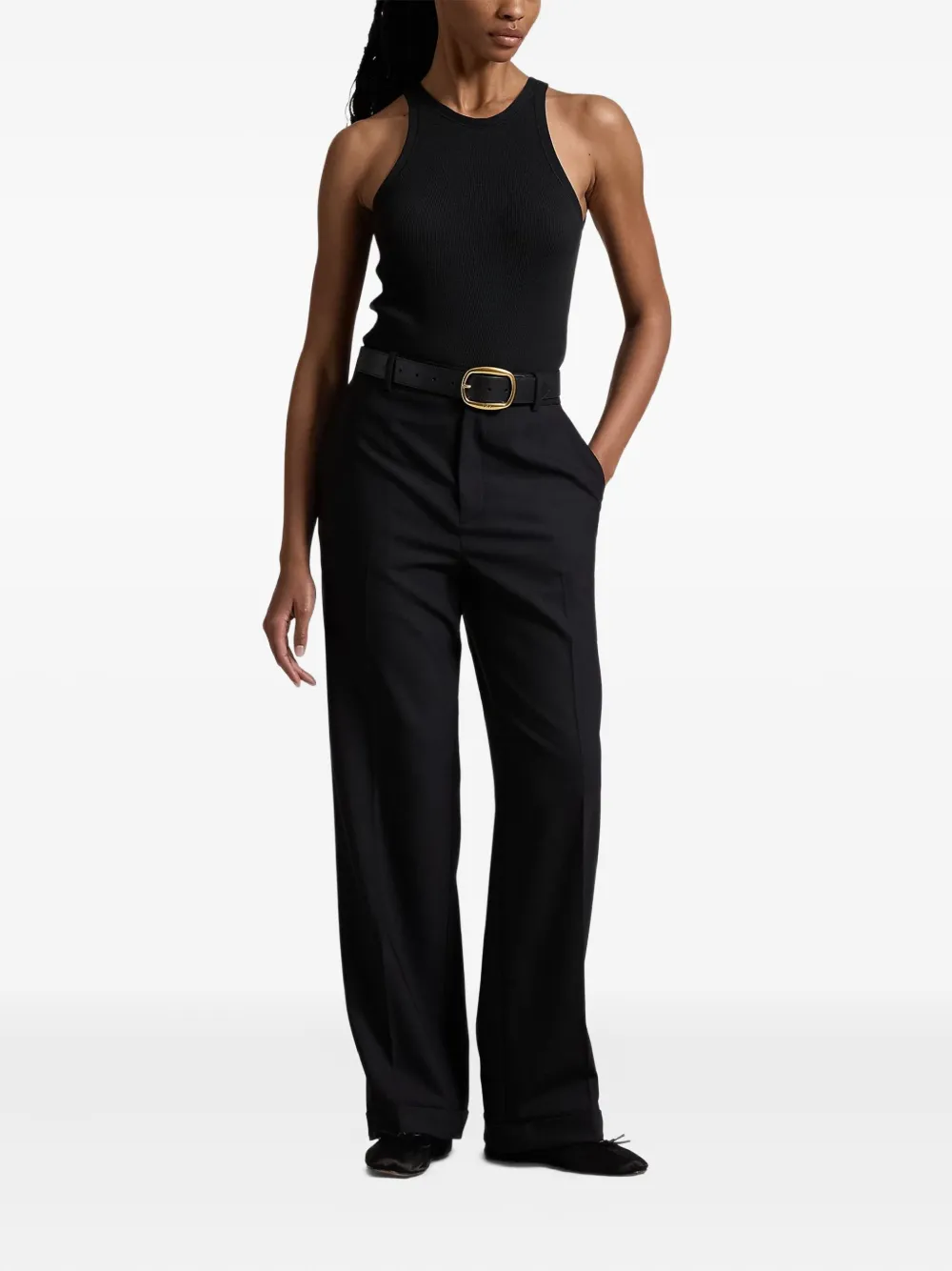 Polo Ralph Lauren Broek met cuffs Zwart