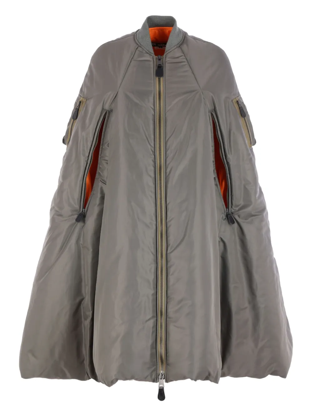 Junya Watanabe Bomber-cargo Cape Coat In Green