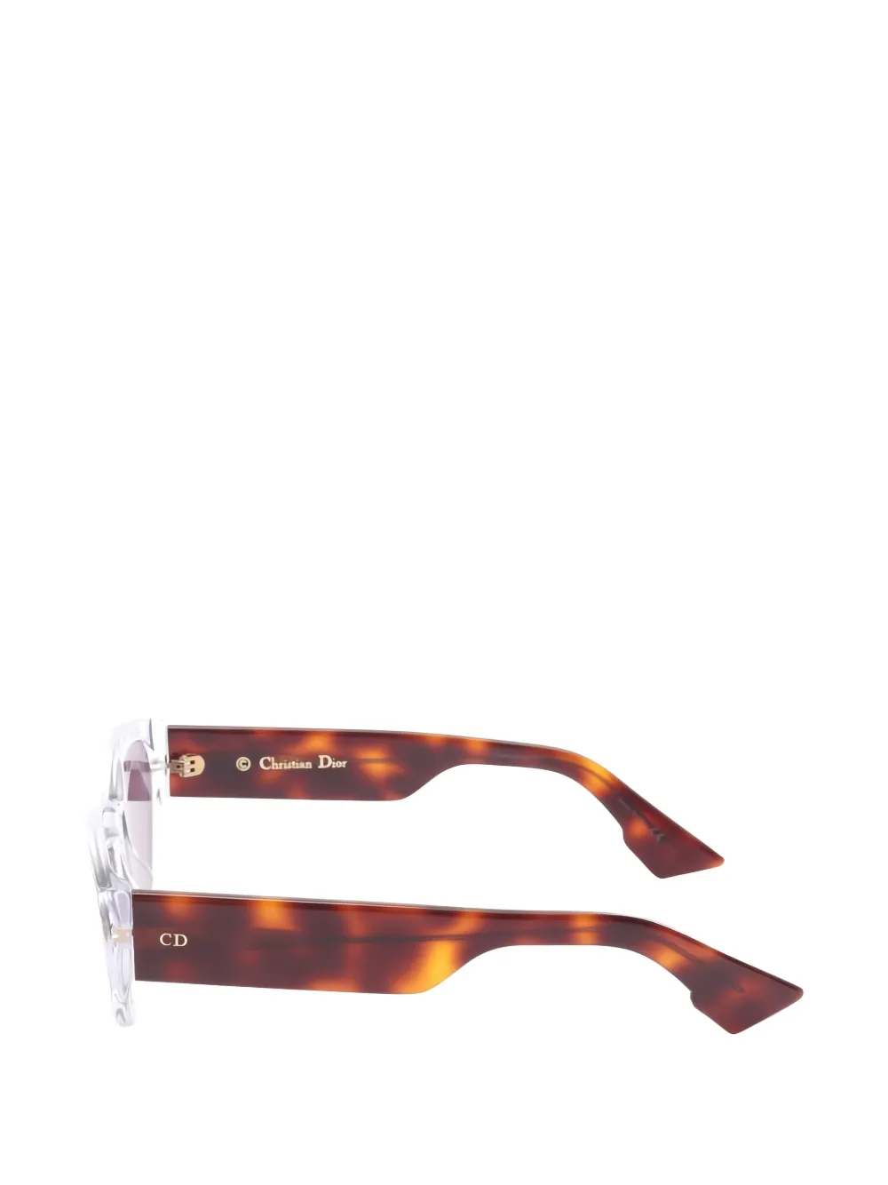 Pre-owned Dior 2020s Browline Sunglasses In White