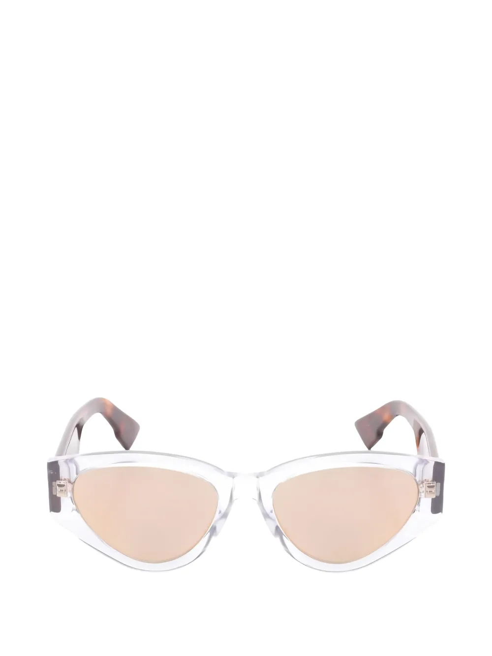 Pre-owned Dior 2020s Browline Sunglasses In White