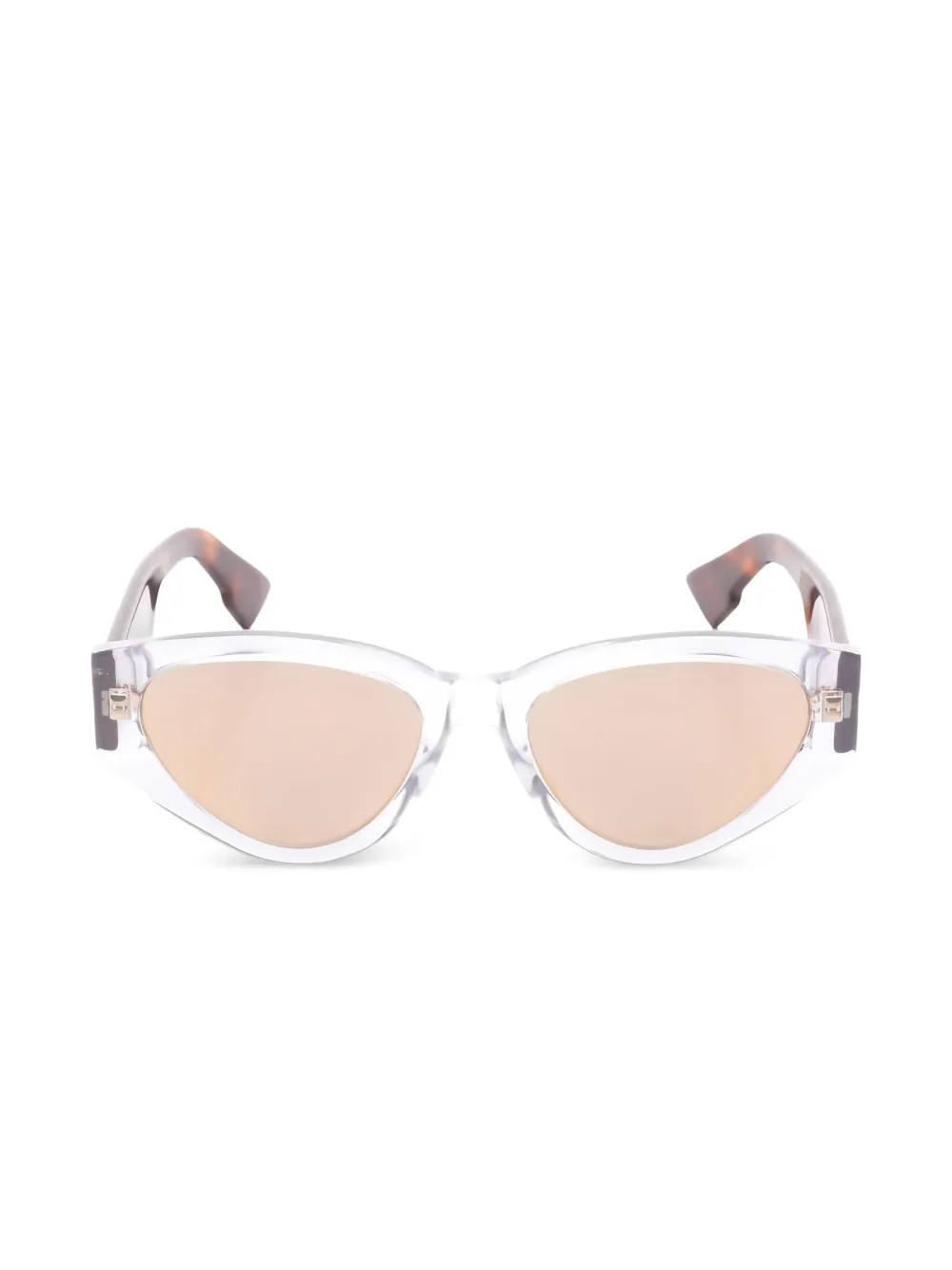 Christian Dior Pre-Owned 2020s ブローライン サングラス - ホワイト Christian Dior Pre-Owned 2020s ブローライン サングラス - ホワイト