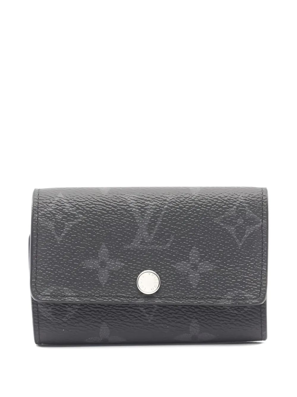 Pre-owned Louis Vuitton 2021s Monogram Eclipse Key Case In Black