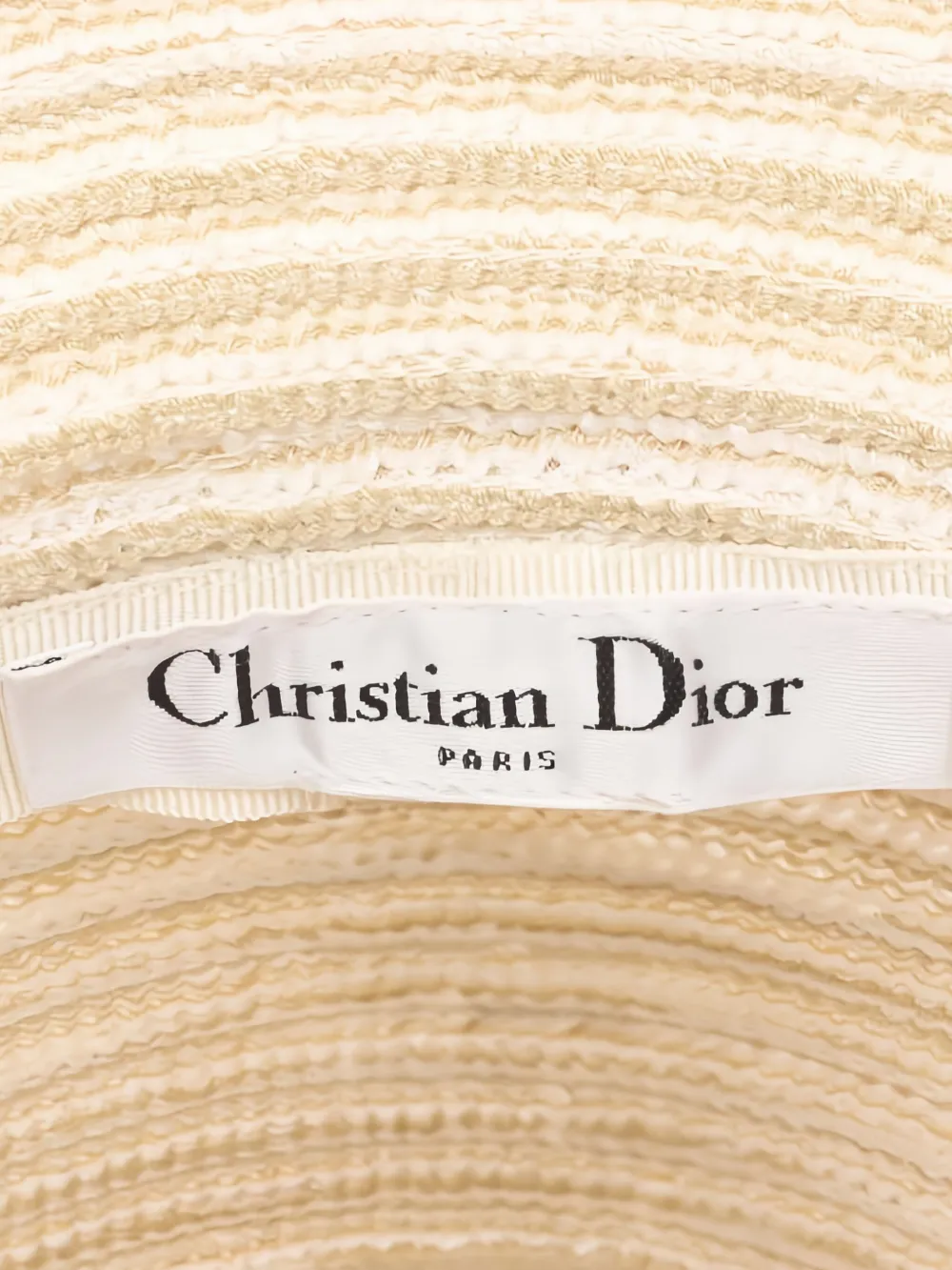 Pre-owned Dior Princess Bar Sun Hat In Neutral