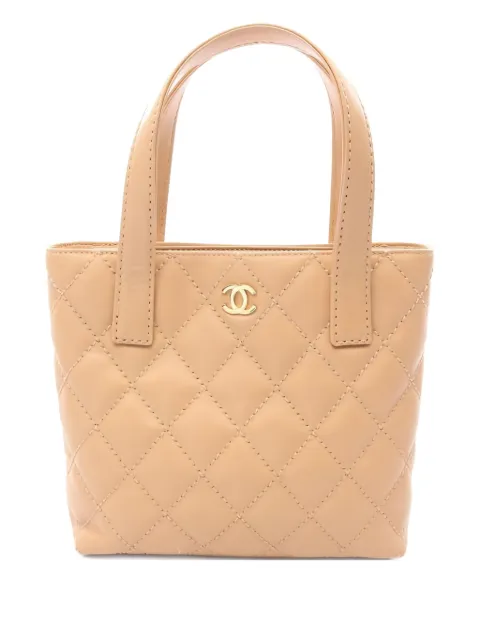 CHANEL Pre-Owned 2002-2003 diamond quilted leather tote bag