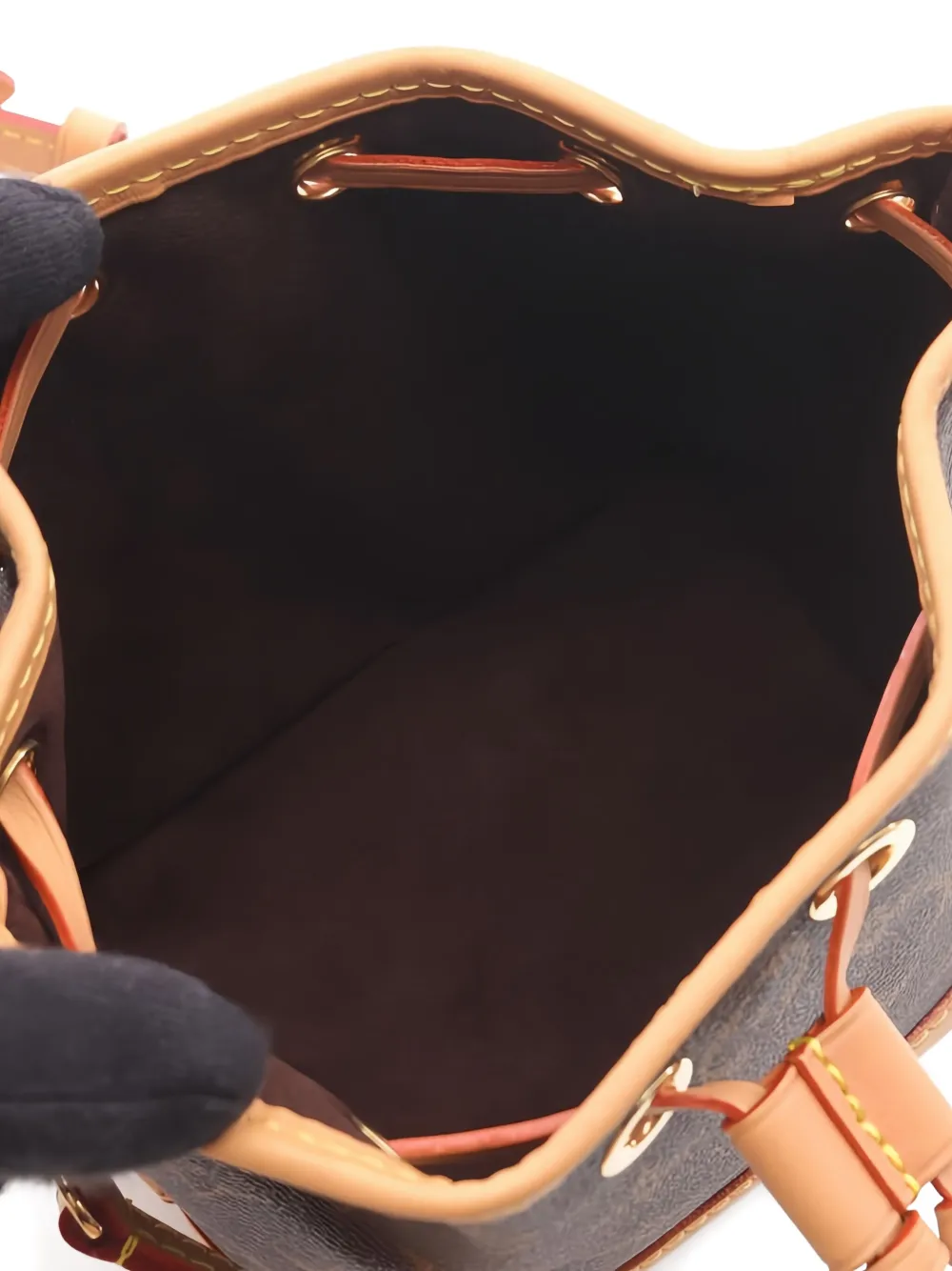 Pre-owned Louis Vuitton 2021 Nano Noe Monogram Bucket Bag In Brown