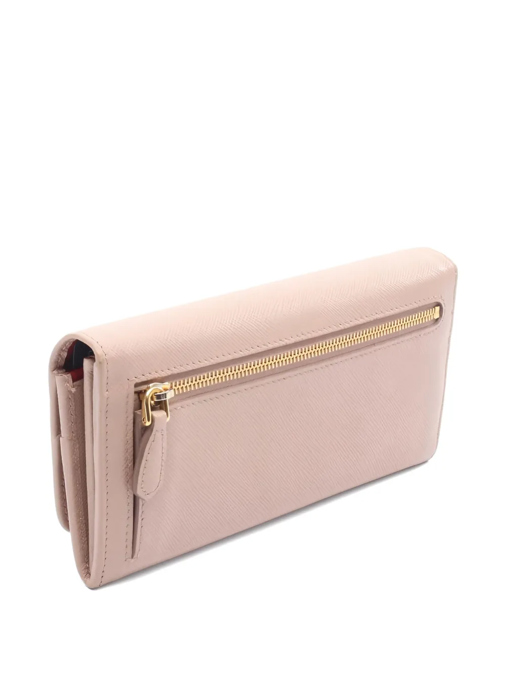 Pre-owned Prada 2010 Saffiano Bifold Wallet In Neutral