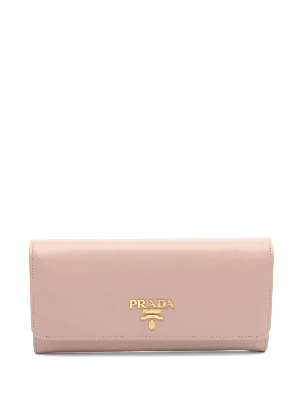 Pre-owned Prada 2010 Saffiano Bifold Wallet In Neutral