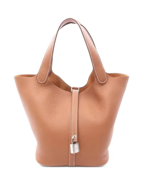 Hermès Pre-Owned 2025 lock leather handbag
