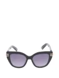 Christian Dior Pre-Owned 2020s rhinestone butterfly-frame sunglasses - Black