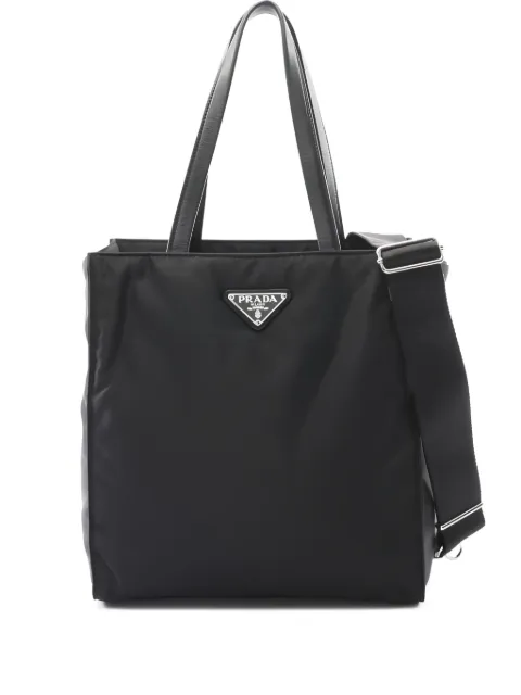 Prada Pre-Owned bolsa de hombro con logo triangular 2010