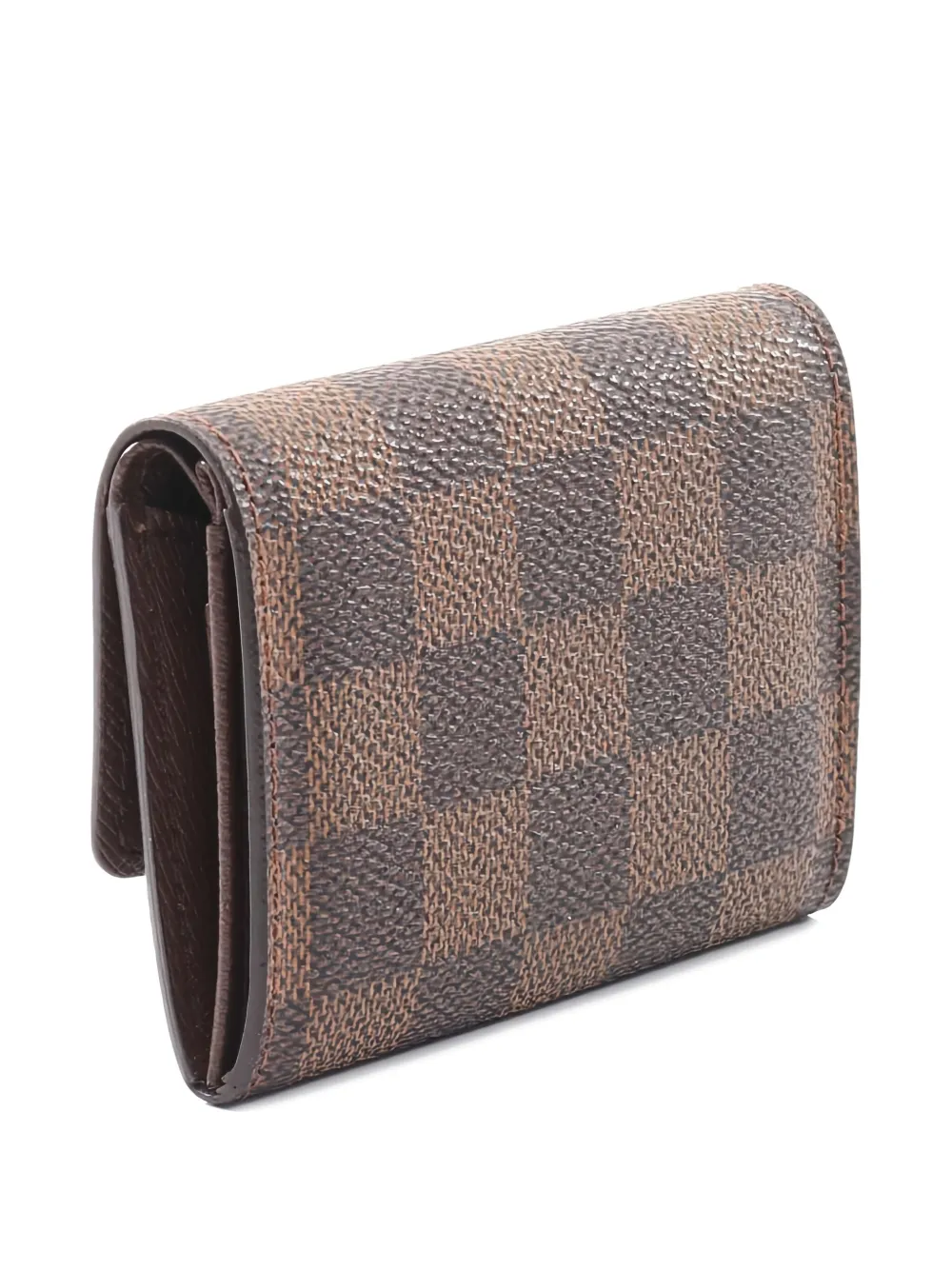 Pre-owned Louis Vuitton 2004 Portomonepura Damier Ebene Wallet In Brown