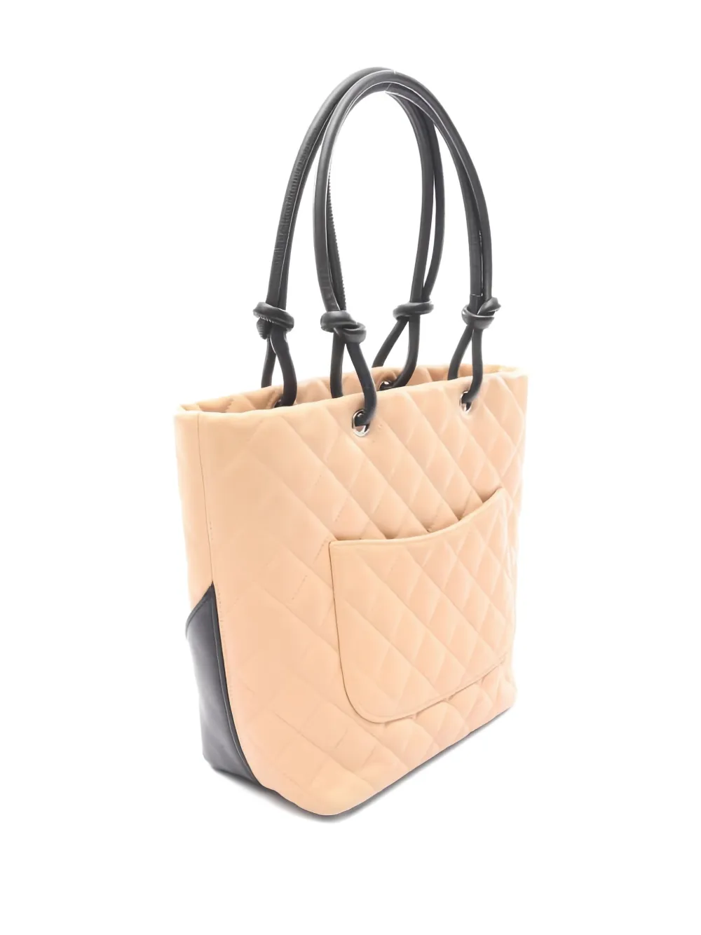 CHANEL Pre-Owned 2004-2005 medium Cambon gewatteerde handtas - Beige