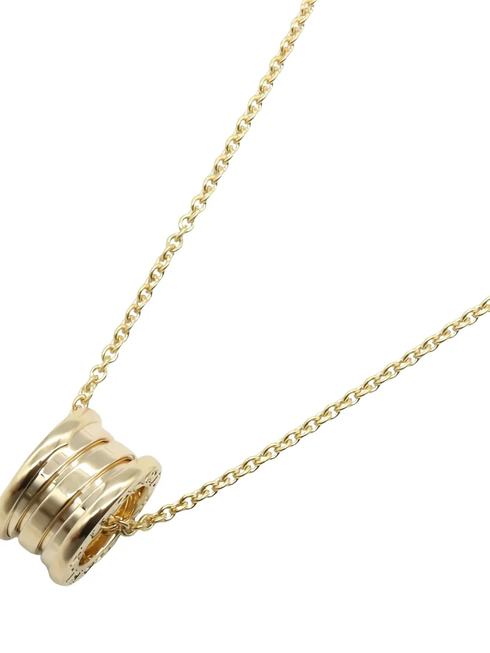 Pre-owned Bvlgari 2010s 18k Yellow Gold B-zero Necklace