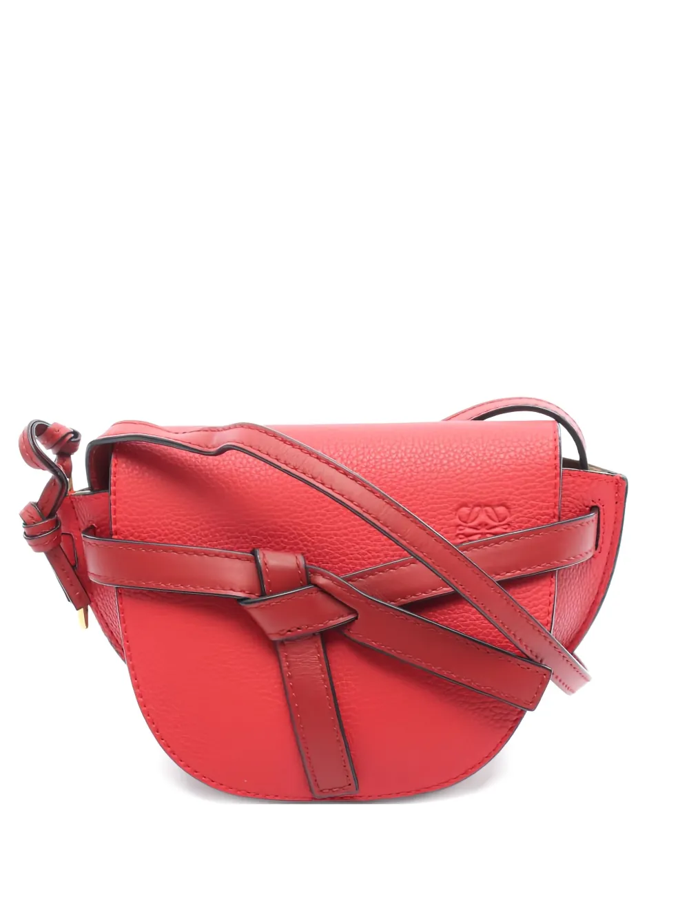 Pre-owned Loewe Mini Gate Shoulder Bag In Red