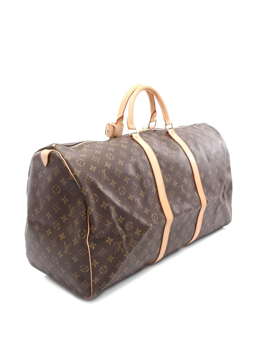 Pre-owned Louis Vuitton 2003 Keepall 60 Monogram Holdall In Brown
