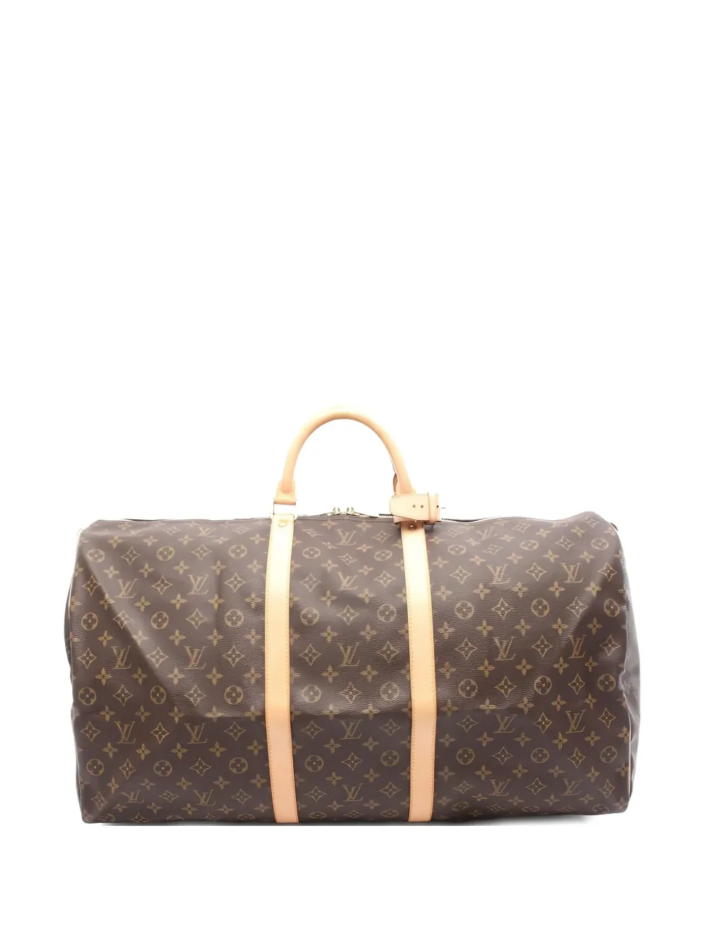 Pre-owned Louis Vuitton 2003 Keepall 60 Monogram Holdall In Brown