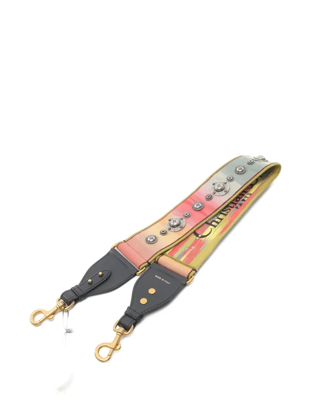 Pre-owned Dior 2020s Medallion Embroidery Shoulder Strap In Yellow