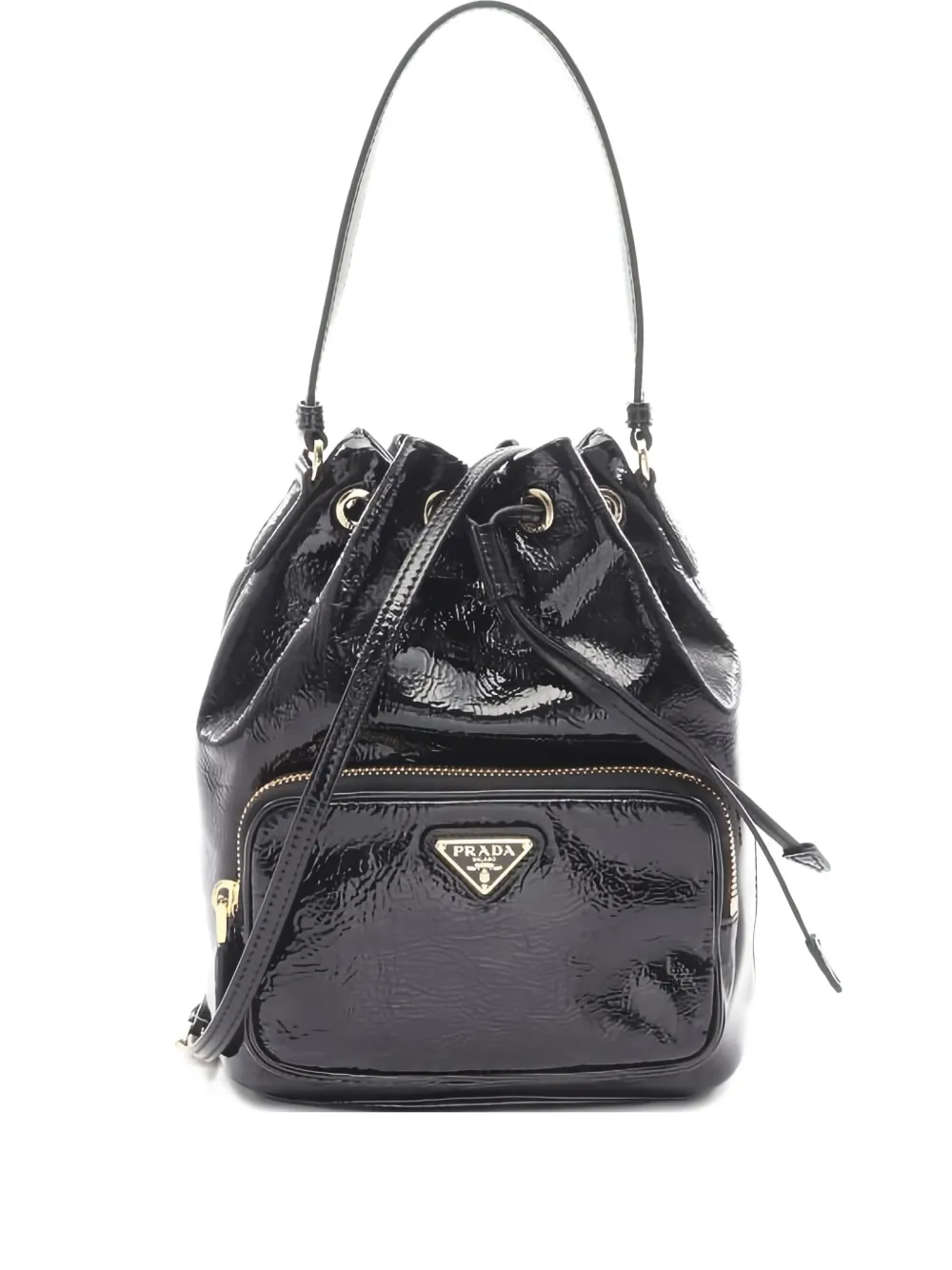 Prada Pre-Owned bolsa de mano bucket de charol 2020 | negro | Image 1