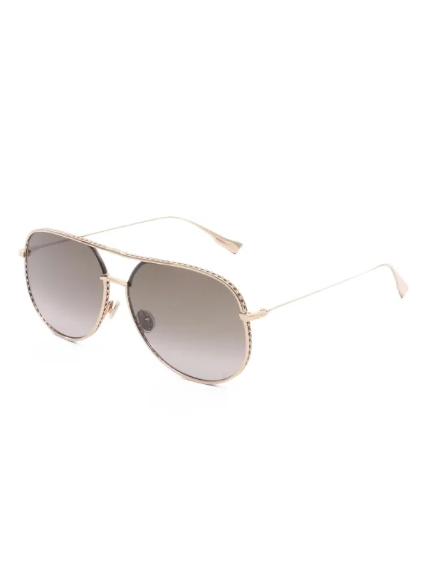 Christian Dior Pre-Owned 2020s pilot-frame Sunglasses Gold FARFETCH IN