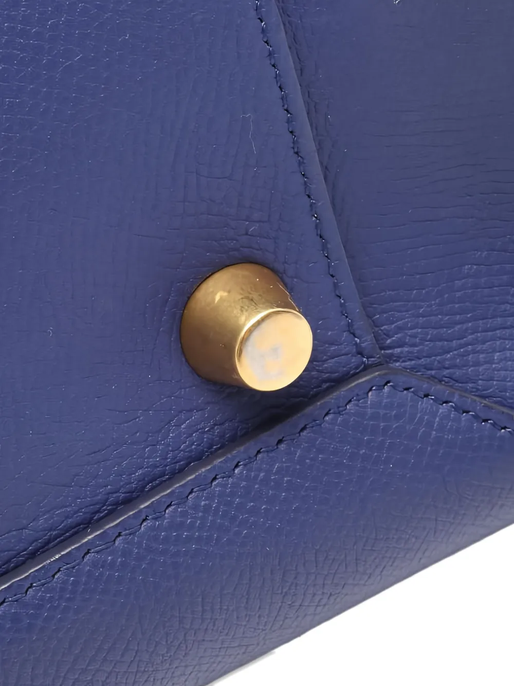 Pre-owned Celine 2000s Mini Leather Belt Bag In Blue