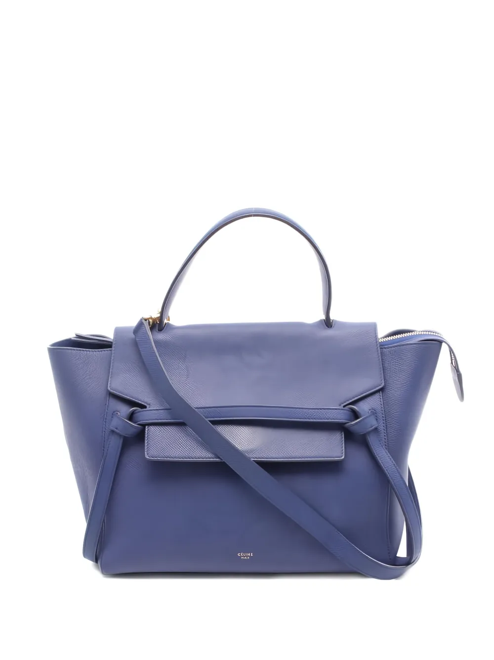 Pre-owned Celine 2000s Mini Leather Belt Bag In Blue