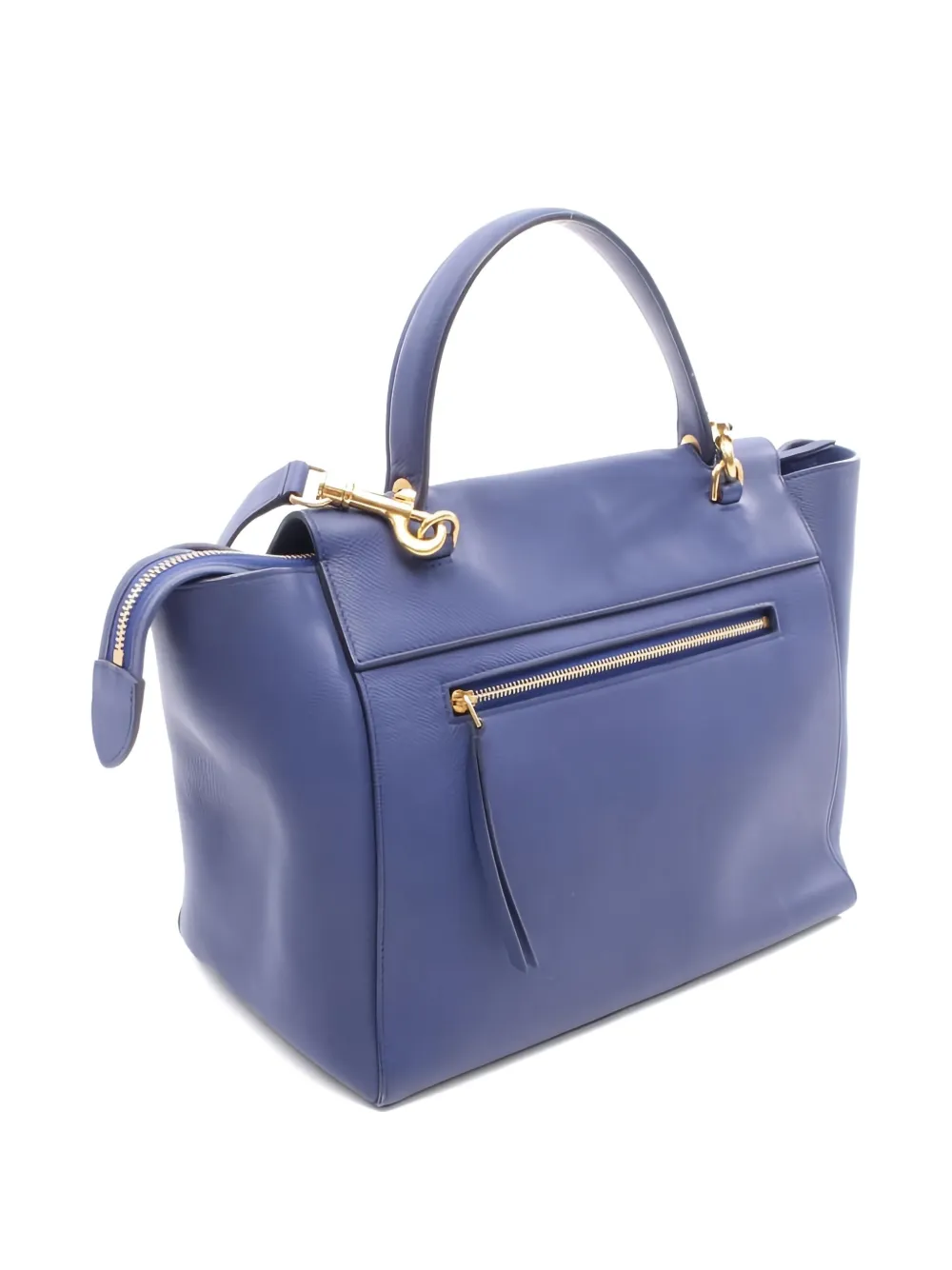 Pre-owned Celine 2000s Mini Leather Belt Bag In Blue