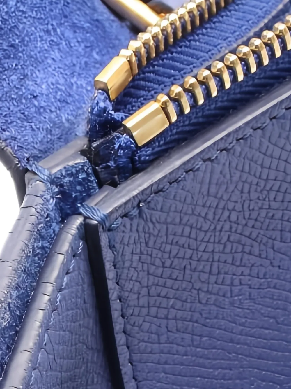 Pre-owned Celine 2000s Mini Leather Belt Bag In Blue