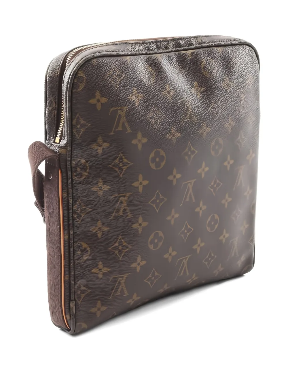 Pre-owned Louis Vuitton 2009 Trotteur Beaubourg Shoulder Bag In Brown