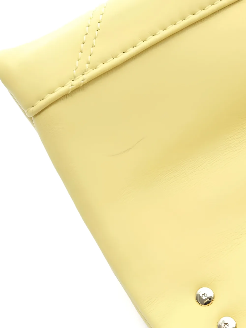 Pre-owned Bvlgari 2010s Serpenti Cabochon Chain-leather Tote Bag In Yellow
