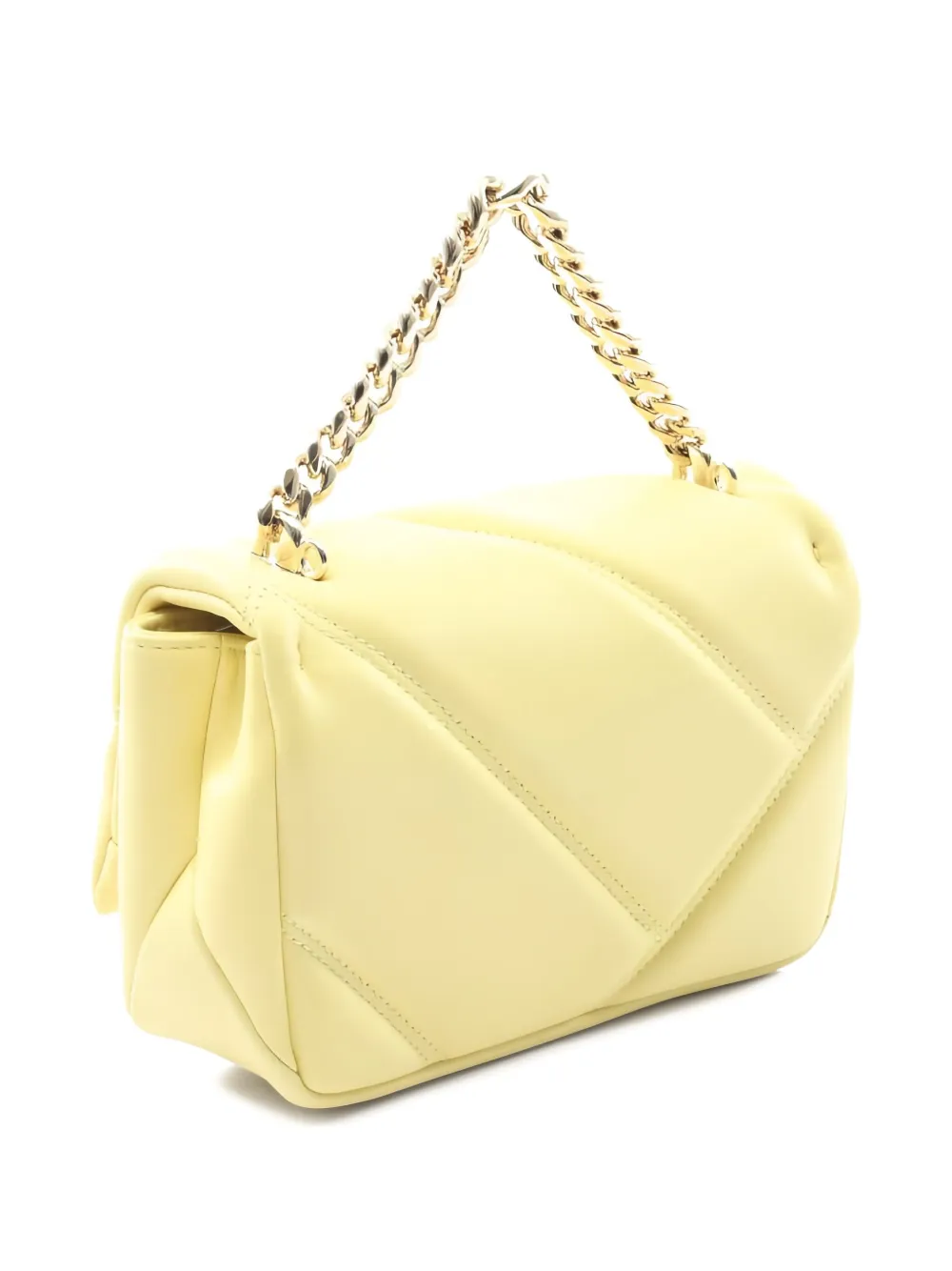 Pre-owned Bvlgari 2010s Serpenti Cabochon Chain-leather Tote Bag In Yellow