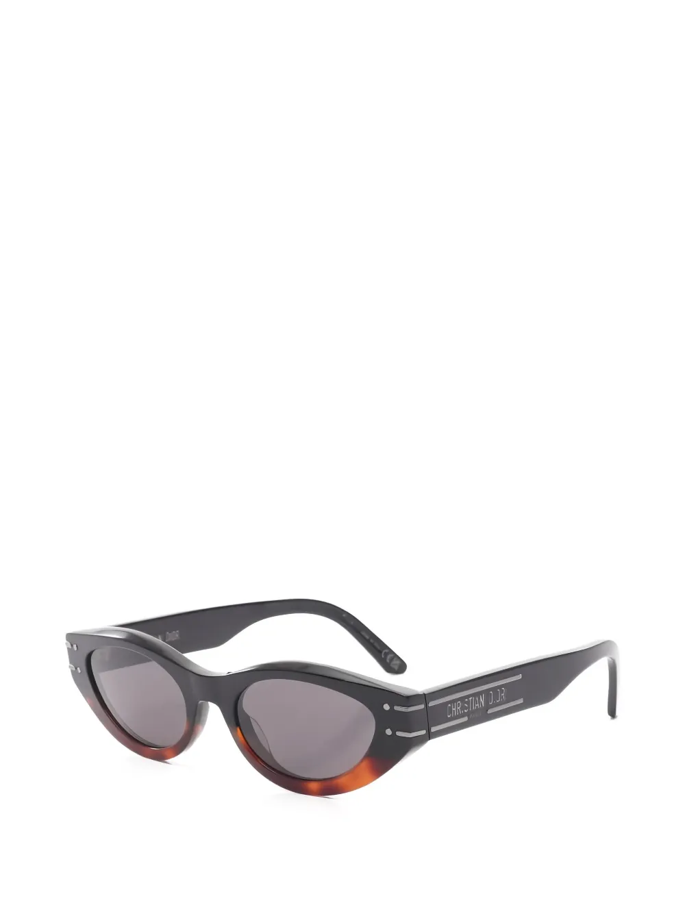 Pre-owned Dior 2020s Signature B51 Cat-eye Sunglasses In Black