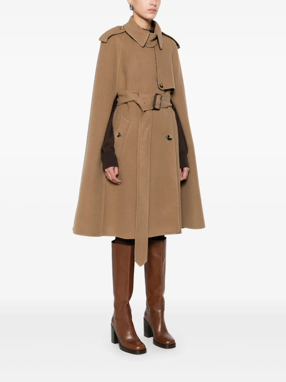 Burberry Wollen cape Bruin