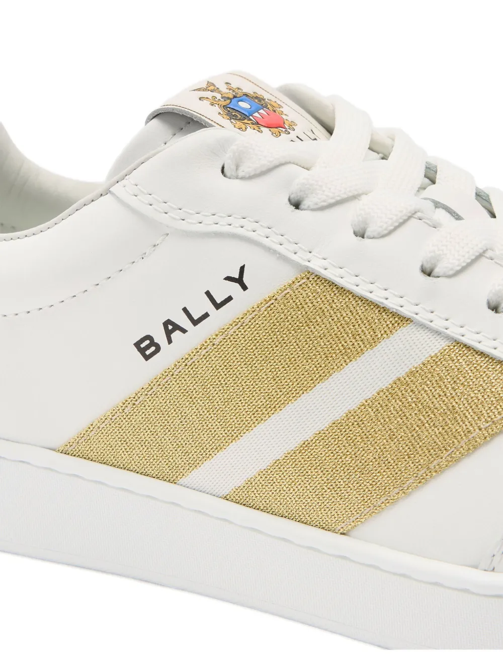 Bally Stripe-detailing Leather Sneakers In White