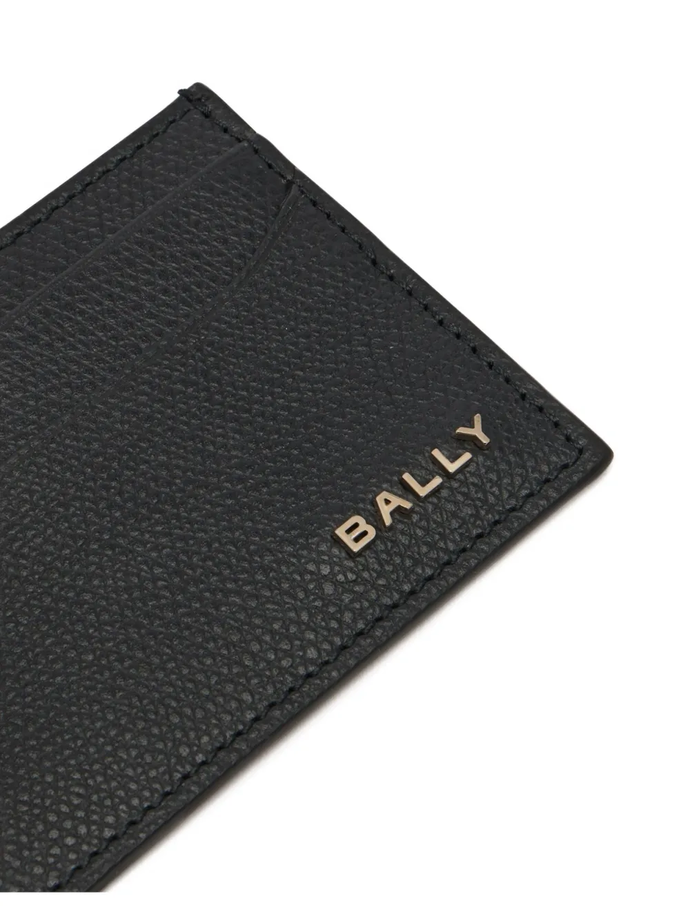 Bally Essential Grained Card Holder In Black