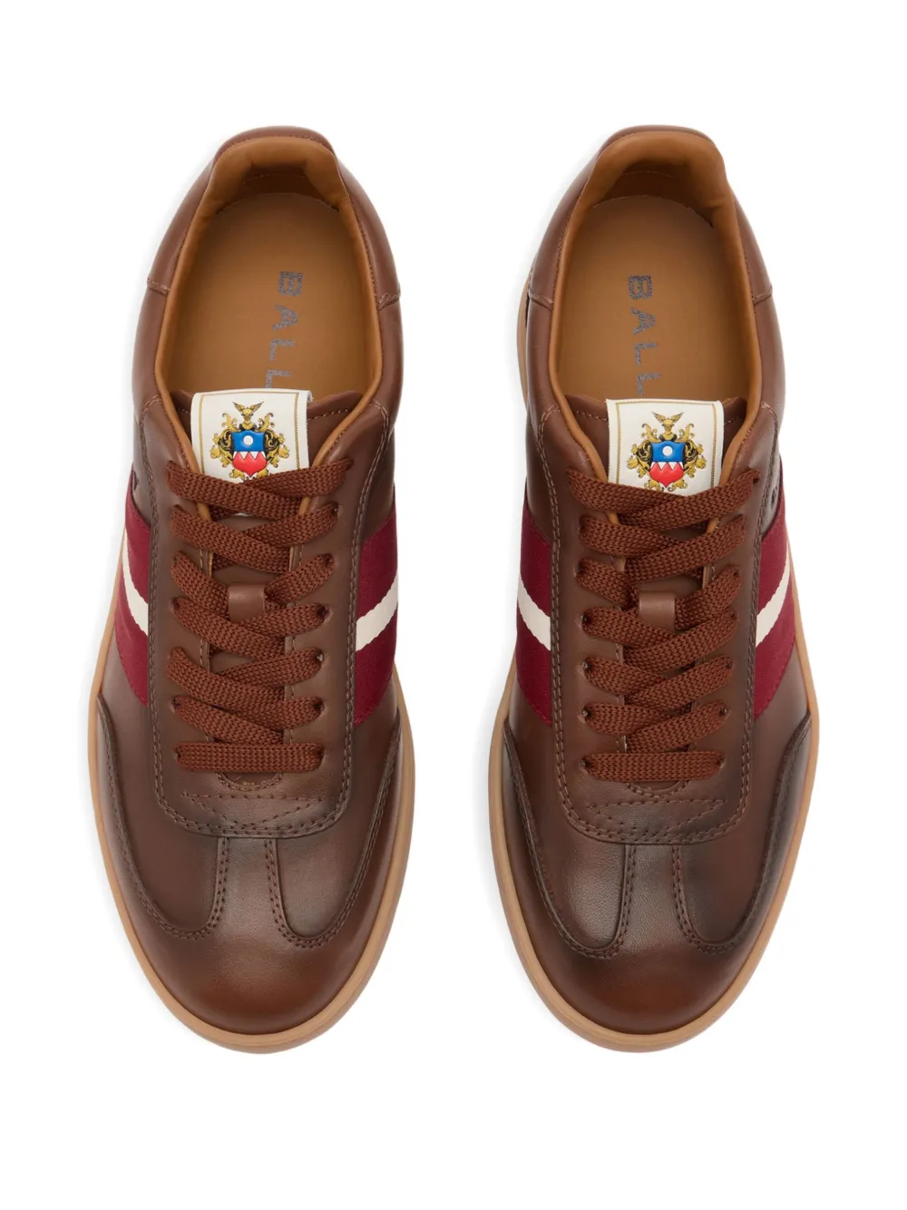 Bally Leren sneakers Bruin