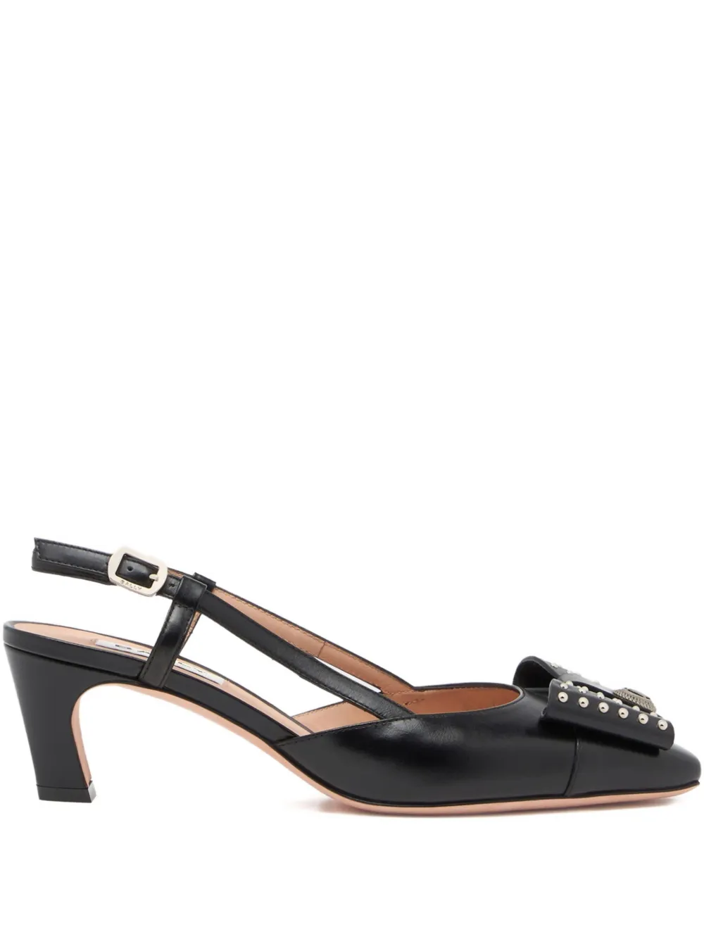Bally 55 mm B-Bow slingback pumps met studs Zwart