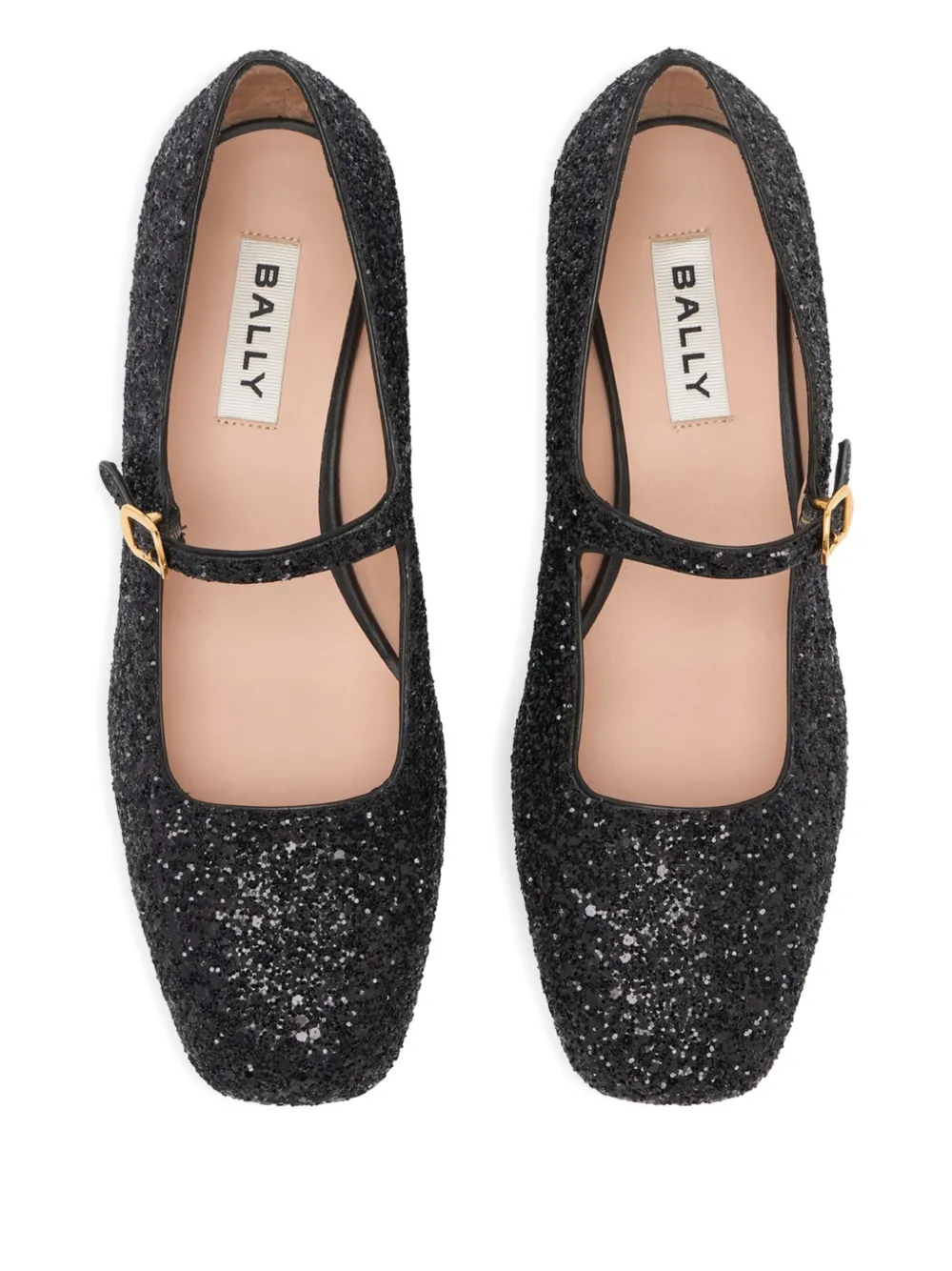 Bally 30 mm rina pumps met glitters Zwart