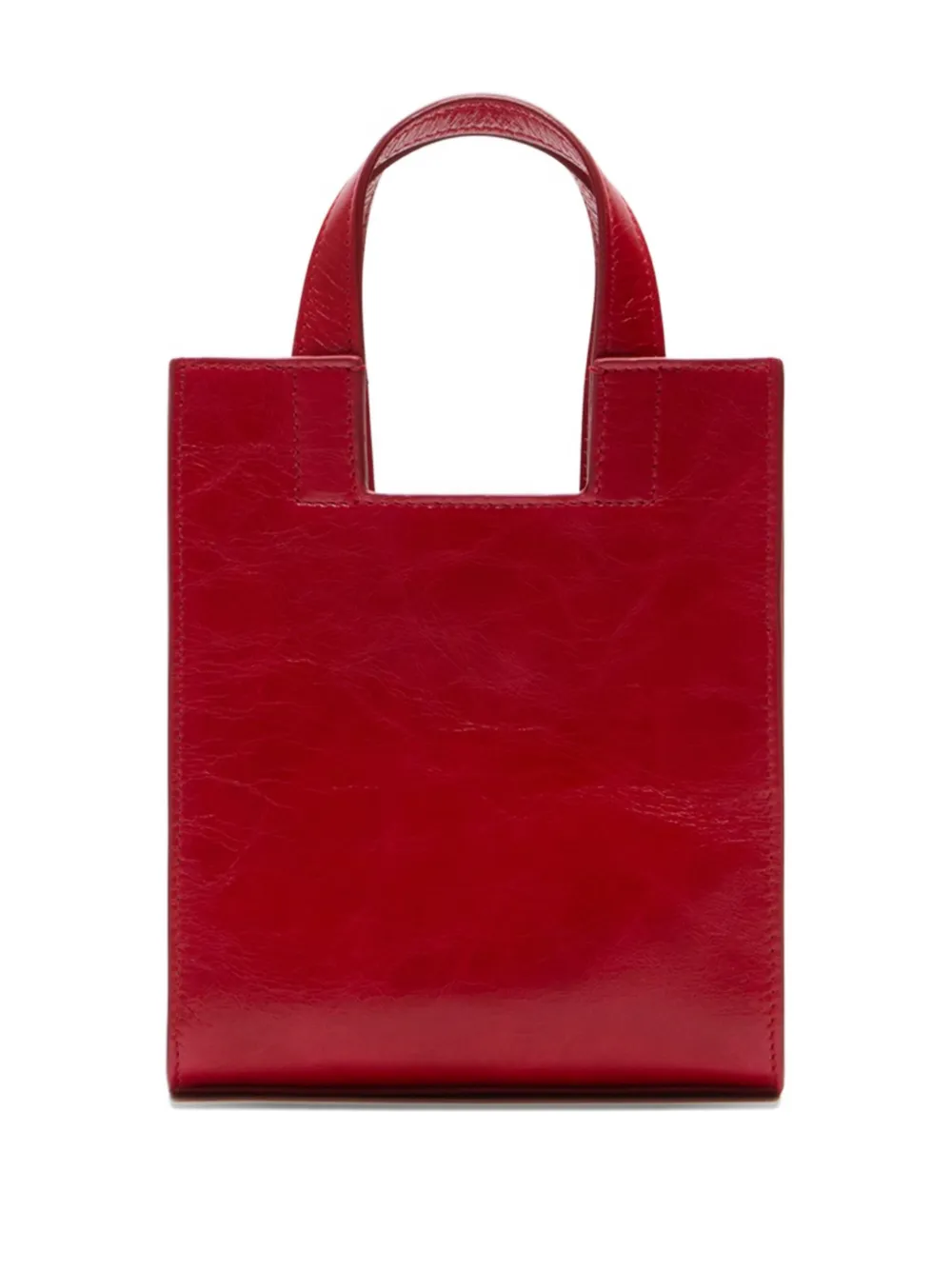 Bally Small Easy Leather Tote Bag In Red