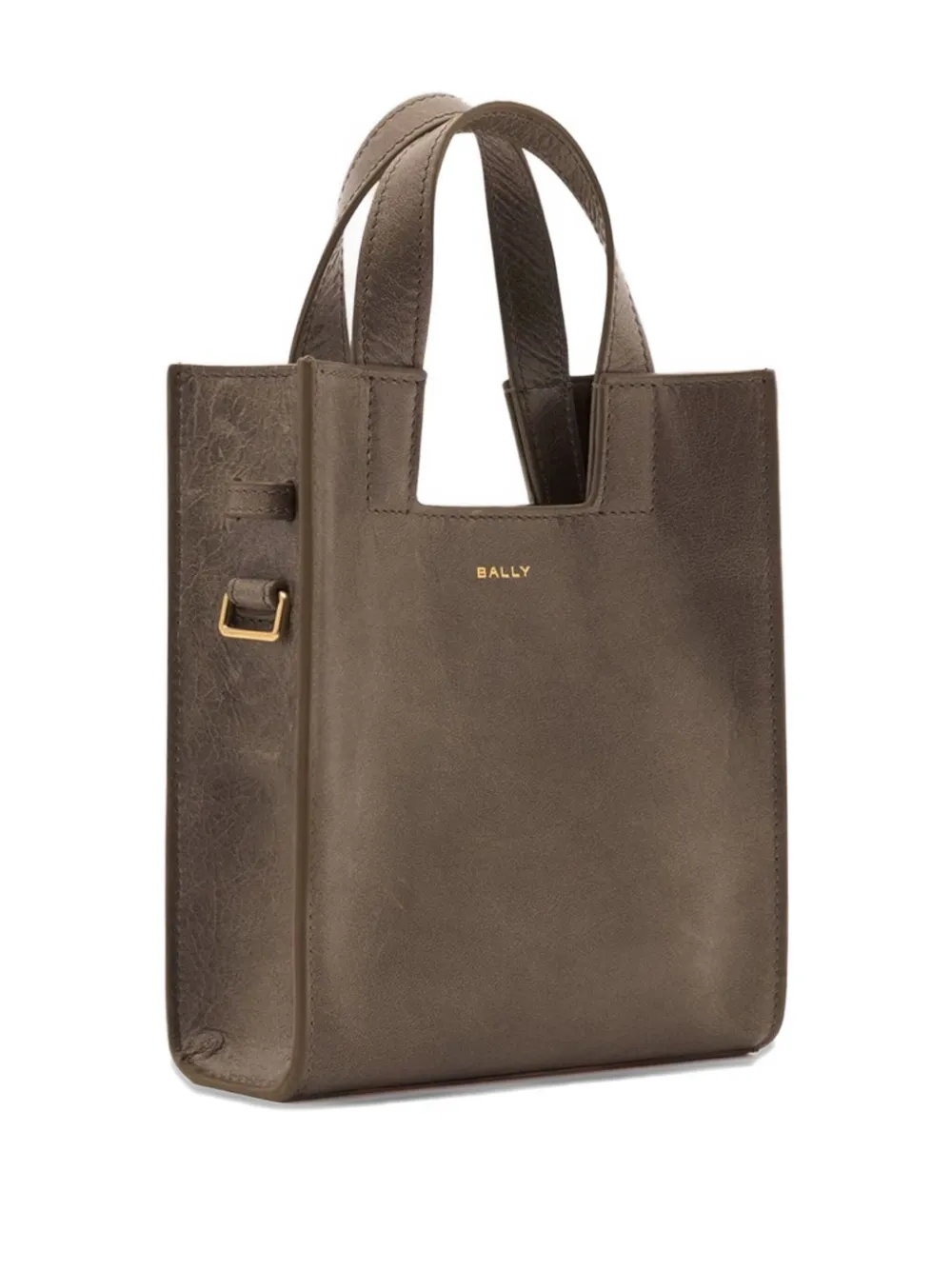 Bally Small Easy Leather Tote Bag In Brown