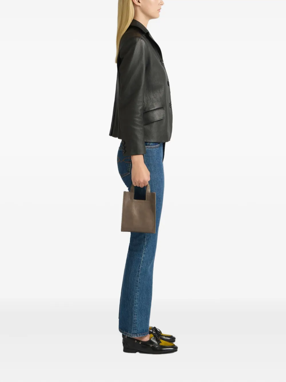 Bally Small Easy Leather Tote Bag In Brown